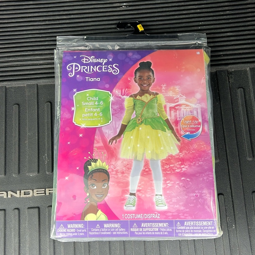 Tiana Disney Princess Lightup Costume Girls Size Small (4-6)